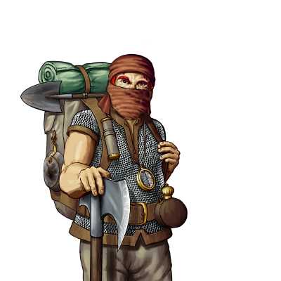 Dwarven Stranger or Bandit - its a Frank based on the Explorer Portrait - I used it for a disguised dwarven girl