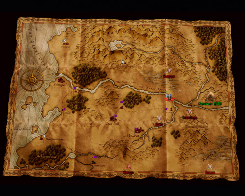 This is the campaign world map, where you can move around to select your next mission.