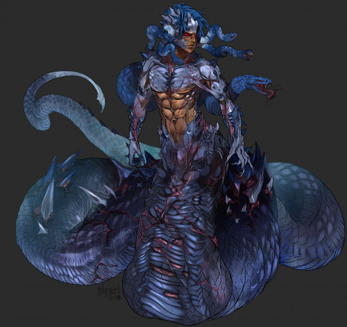 this is how I imagine the actual proportions of the Naga