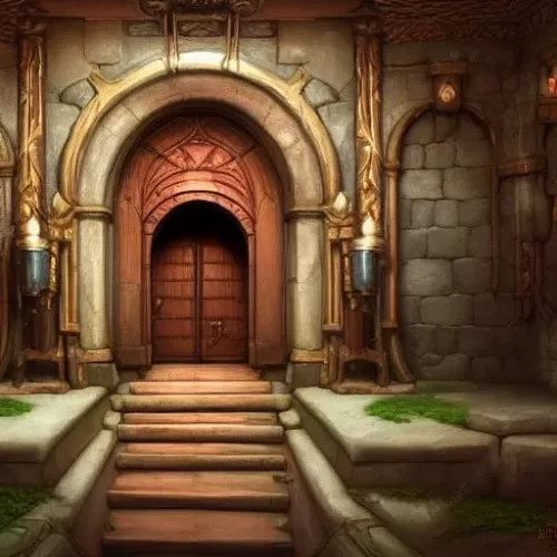 Dungeon Tomb Double Door