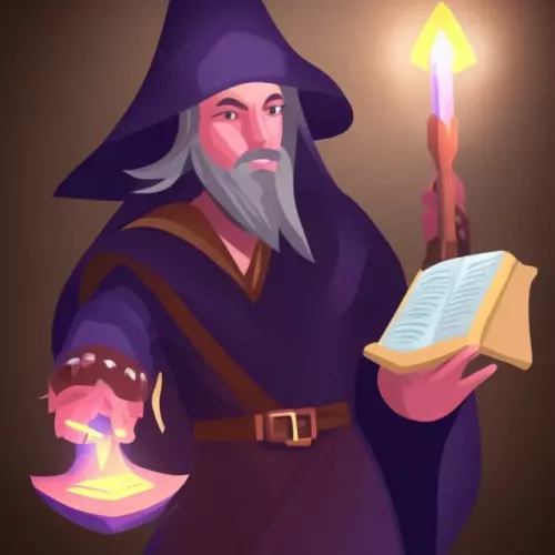 fantasy wizard with spell book C