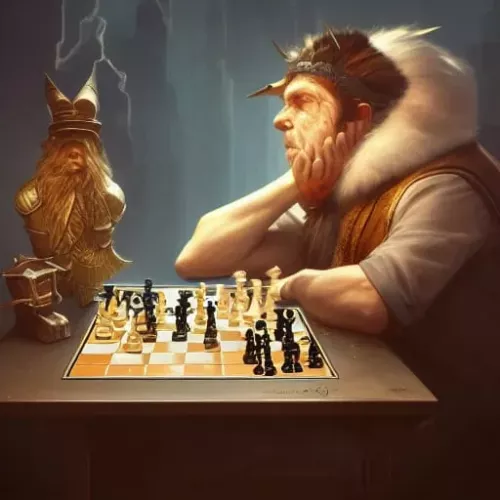wizard playing chess